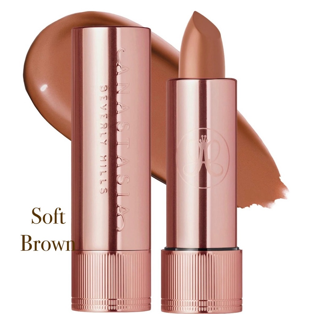 Anastasia Beverly Hills Satin Lipstick Duo - Tease & Soft Brown đź’„ - Picture 6 of 7